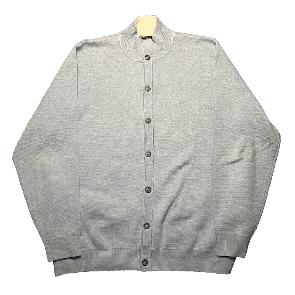 Williams & Kent Sweater Men's XL Light Blue Knit Cardigan Button Up Preppy EUC